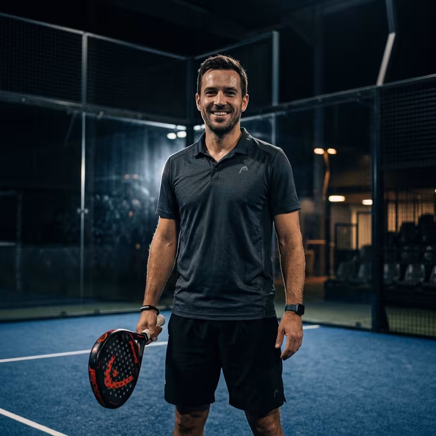 Rekreativni igralec padla z loparjem na igrišču Multisport Arene